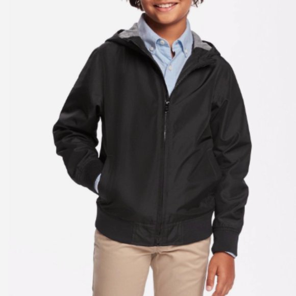 The Children’s Place Windbreaker Jacket Boys Uniform Black SZ EUC! - Picture 2 of 16